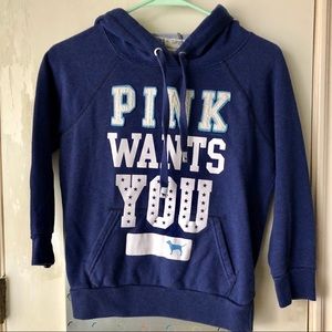 PINK Victoria Secret Blue Hoodie